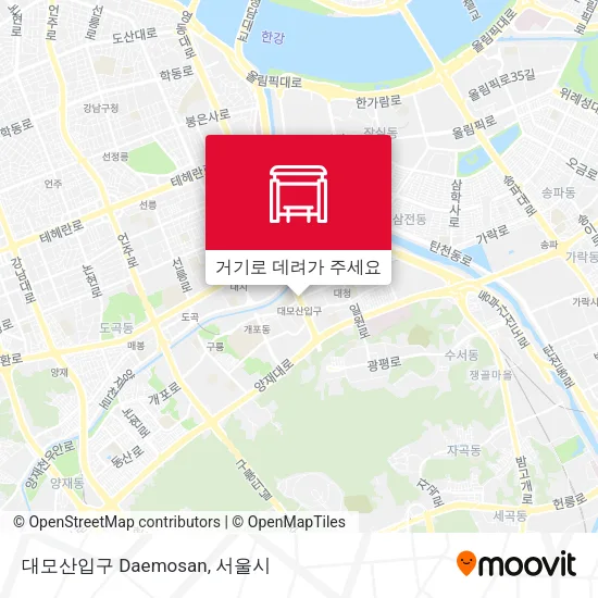 대모산입구 Daemosan 지도