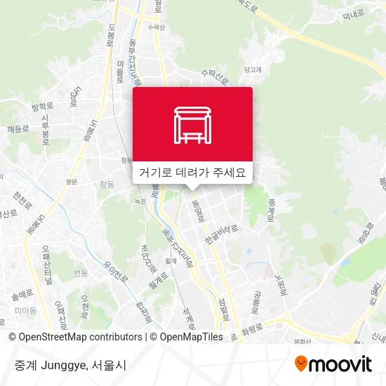 중계 Junggye 지도