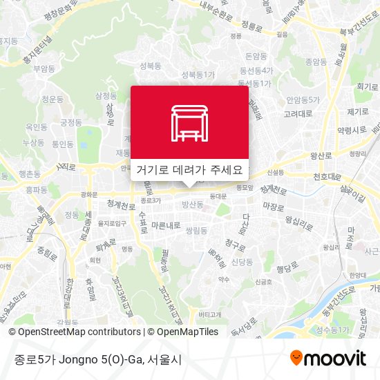 종로5가 Jongno 5(O)-Ga 지도