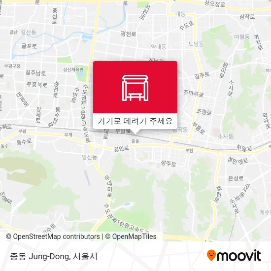 중동 Jung-Dong 지도
