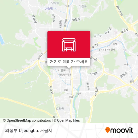 의정부 Uijeongbu 지도