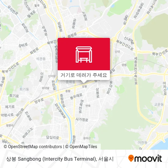 상봉 Sangbong (Intercity Bus Terminal) 지도