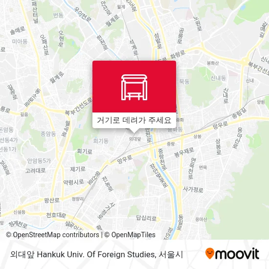 외대앞 Hankuk Univ. Of Foreign Studies 지도