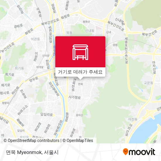면목 Myeonmok 지도