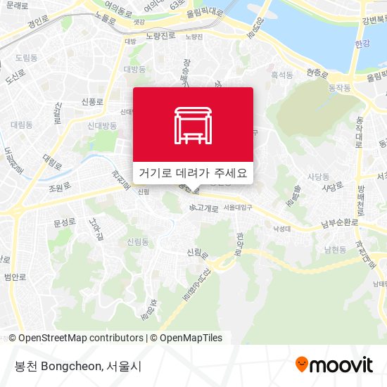 봉천 Bongcheon 지도
