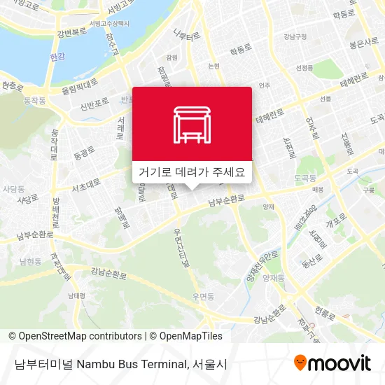 남부터미널 Nambu Bus Terminal 지도