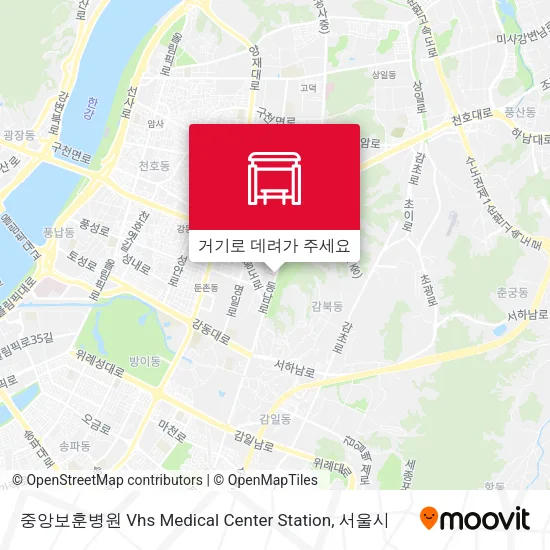 중앙보훈병원 Vhs Medical Center Station 지도