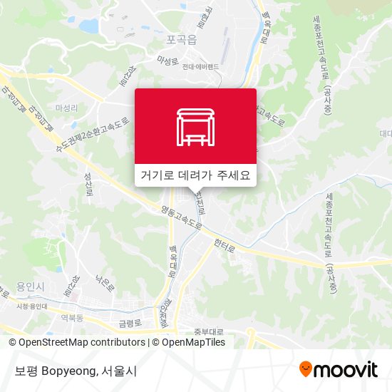 보평 Bopyeong 지도