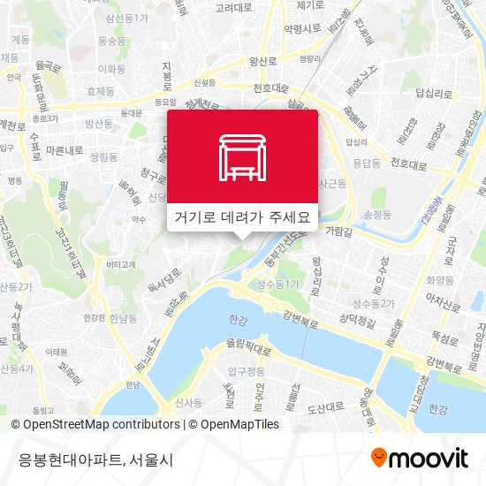 응봉현대아파트 지도