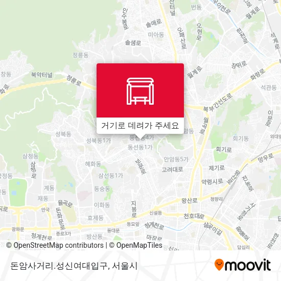 돈암사거리.성신여대입구 지도