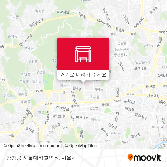 창경궁.서울대학교병원 지도