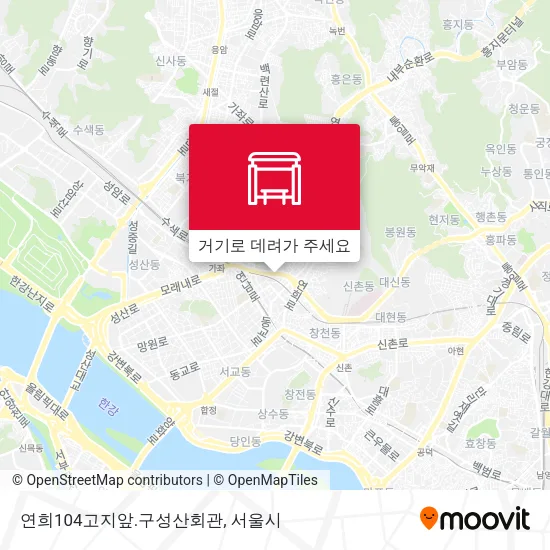 연희104고지앞.구성산회관 지도