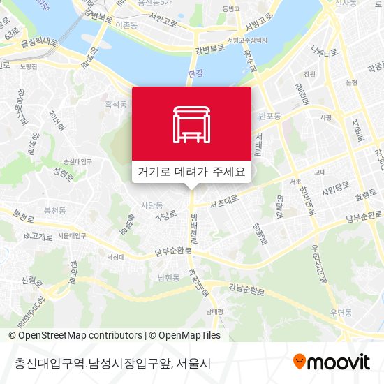 총신대입구역.남성시장입구앞 지도