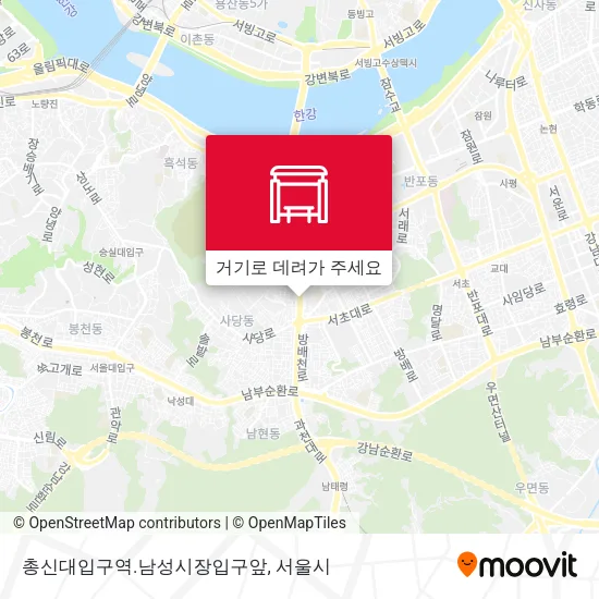 총신대입구역.남성시장입구앞 지도