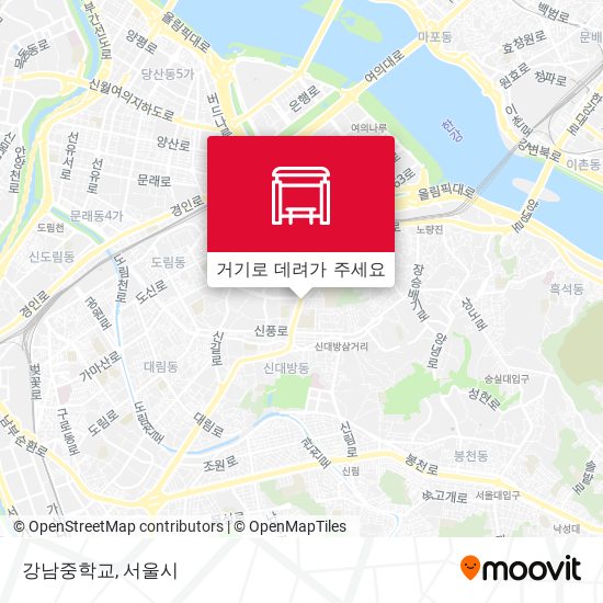 강남중학교 지도