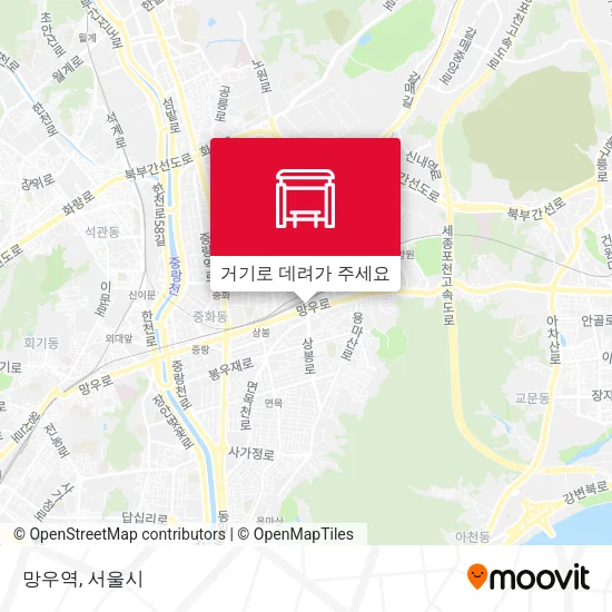 망우역 지도