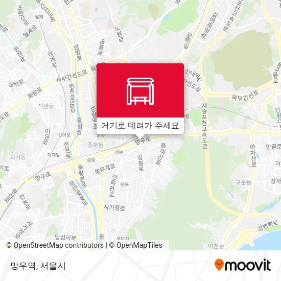 망우역 지도