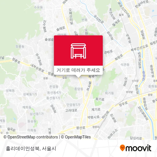 홀리데이인성북 지도