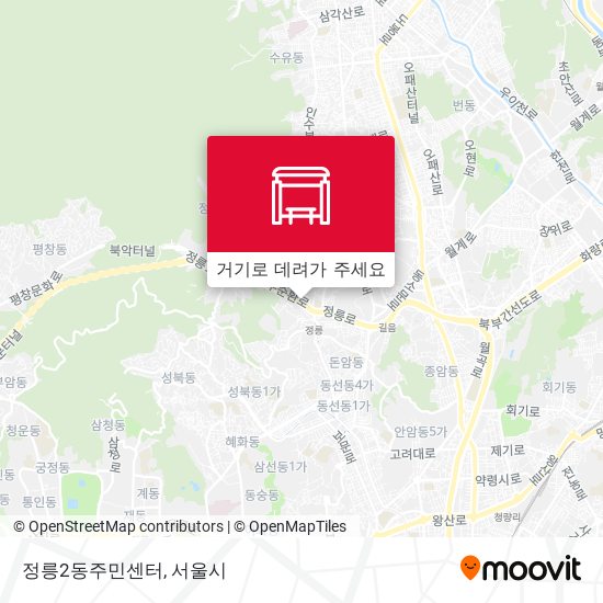 정릉2동주민센터 지도