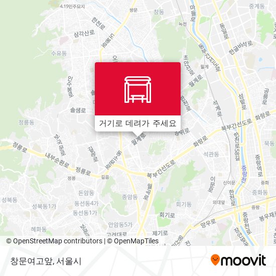 창문여고앞 지도