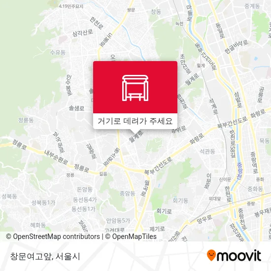창문여고앞 지도