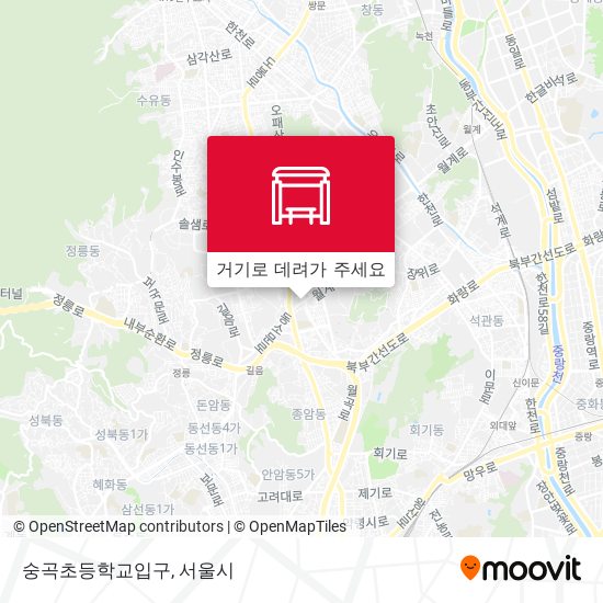 숭곡초등학교입구 지도