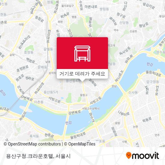 용산구청.크라운호텔 지도