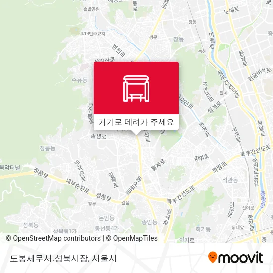 도봉세무서.성북시장 지도
