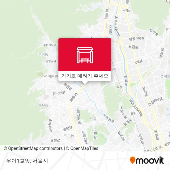 우이1교앞 지도