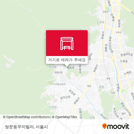 쌍문동우이빌라 지도