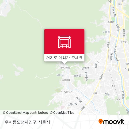우이동도선사입구 지도