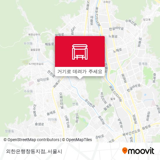 외한은행창동지점 지도