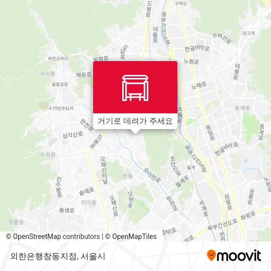 외한은행창동지점 지도