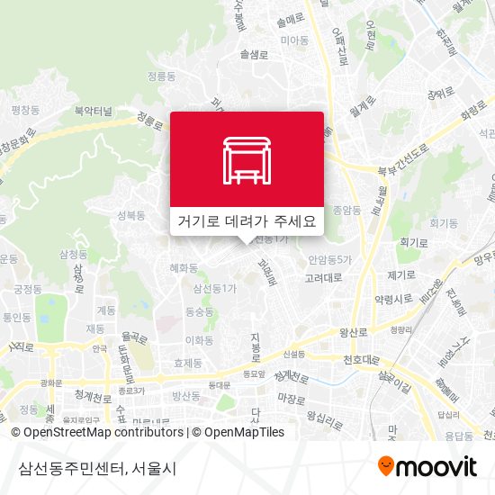 삼선동주민센터 지도
