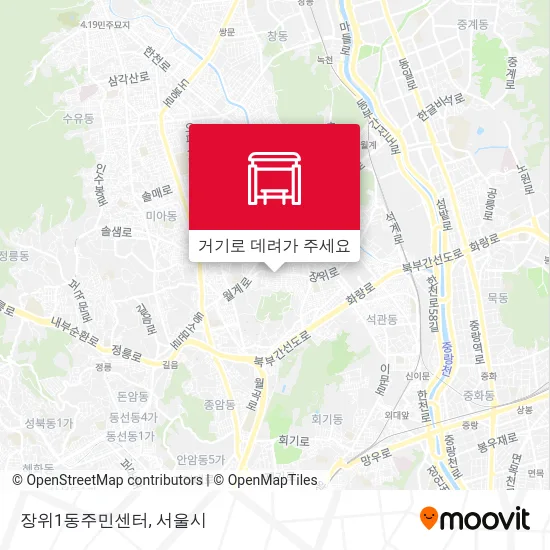 장위1동주민센터 지도
