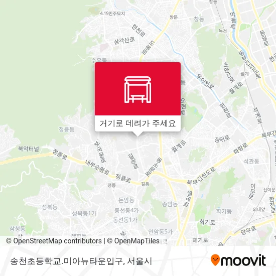 송천초등학교.미아뉴타운입구 지도