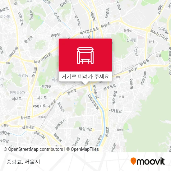 중랑교 지도