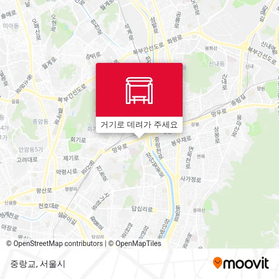 중랑교 지도