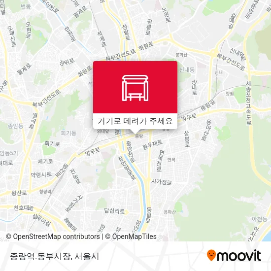 중랑역.동부시장 지도