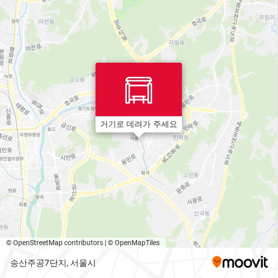 송산주공7단지 지도