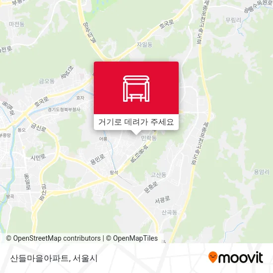 산들마을아파트 지도