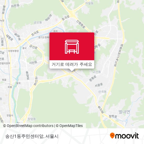 송산1동주민센터앞 지도