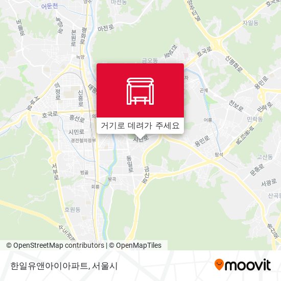 한일유앤아이아파트 지도