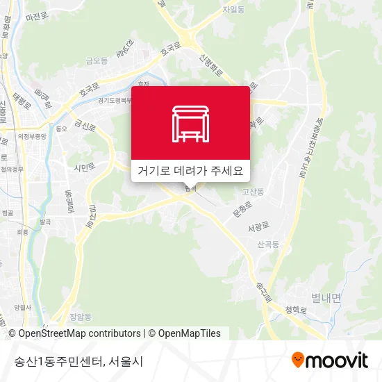 송산1동주민센터 지도