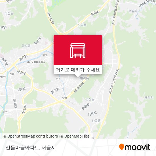 산들마을아파트 지도