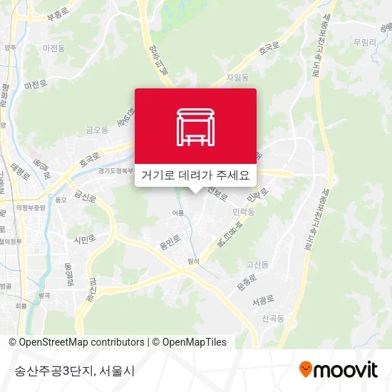 송산주공3단지 지도