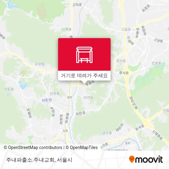 주내파출소.주내교회 지도