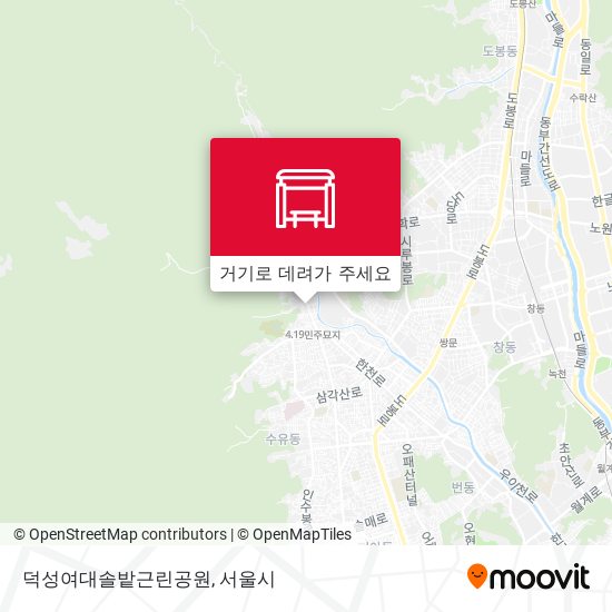 덕성여대솔밭근린공원 지도