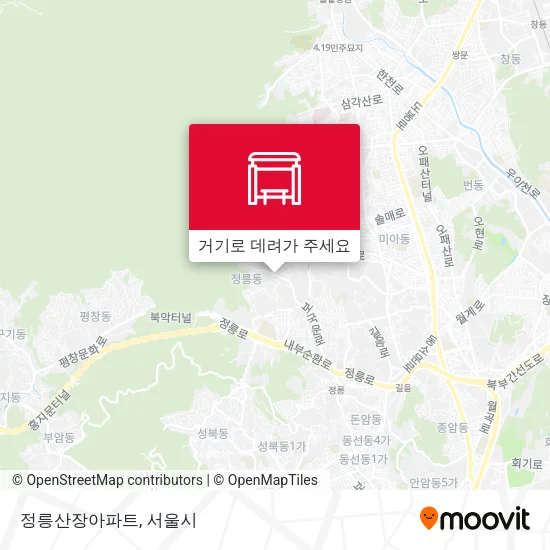 정릉산장아파트 지도