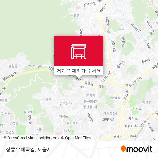 정릉우체국앞 지도